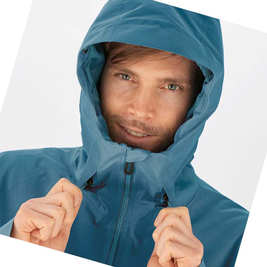 Salomon GRAVITY GORE-TEX ANORAK Síkabátok Férfi Kék | HU 2283DFM